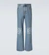 Loewe Anagram Baggy Jeans In Blue
