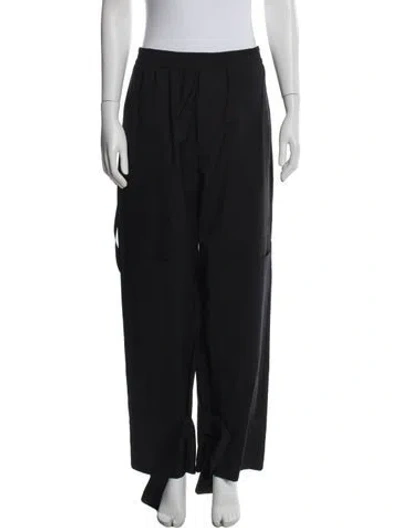 Pre-owned Loewe Anagram Wide Leg Pants In Black