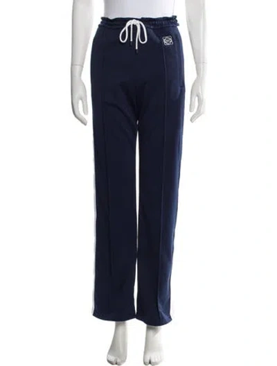 Pre-owned Loewe Anagram Wide Leg Pants In Blue