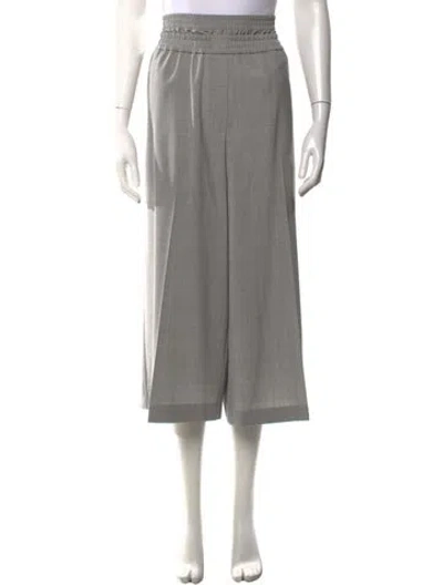 Pre-owned Loewe Anagram Wide Leg Pants In Gray