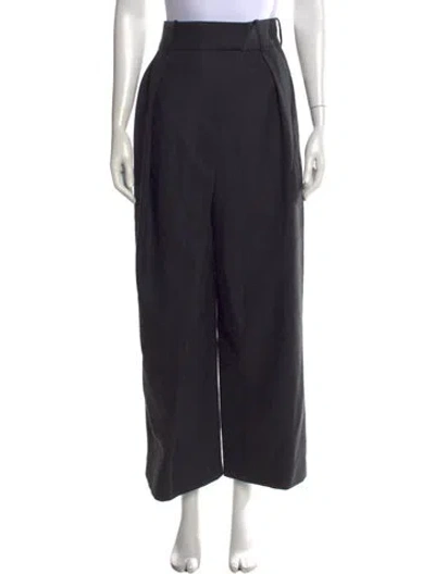 Pre-owned Loewe Anagram Wide Leg Pants In Grey