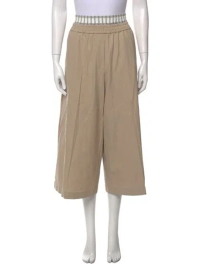 Pre-owned Loewe Anagram Wide Leg Pants In Neutral