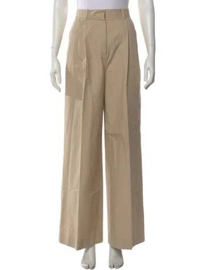 Pre-owned Loewe Anagram Wide Leg Pants In Neutrals