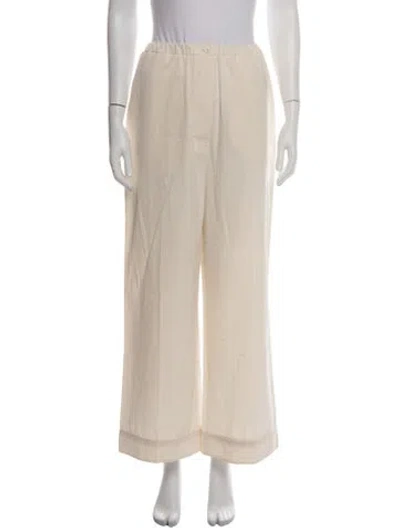 Pre-owned Loewe Anagram Wide Leg Pants In Neutrals