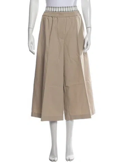 Pre-owned Loewe Anagram Wide Leg Pants In Neutrals