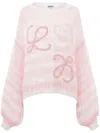 Loewe Anagram Wool-blend Sweater In Pink