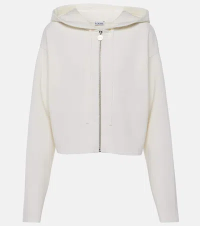 Loewe Kapuzenjacke Anagram Aus Einem Wollgemisch In Weiss