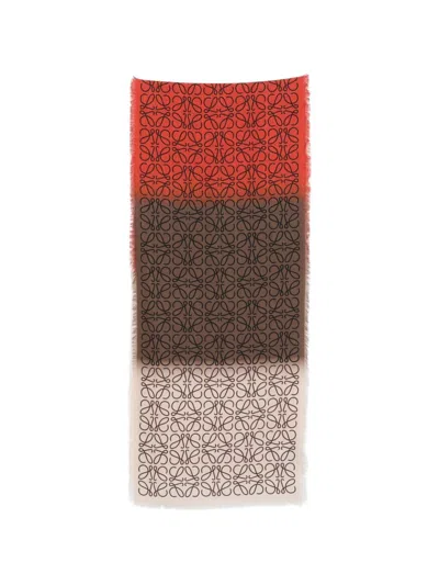 Loewe Anagram Wool Scarf In Multi