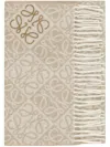 Loewe Anagram Wool Scarf In Sand