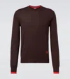 Loewe Anagram Wool Sweater In Brown