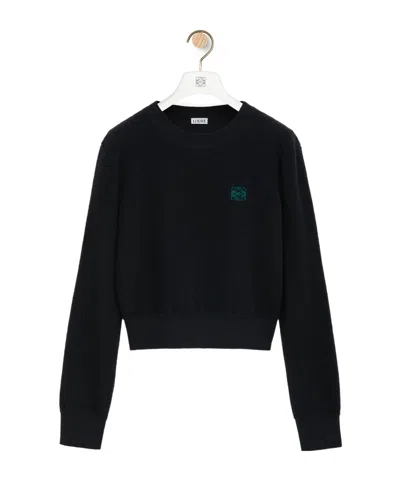 Loewe Anagram Wool Sweater In Black