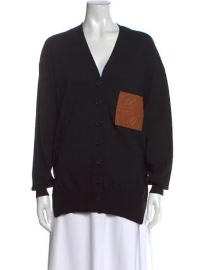 Pre-owned Loewe Anagram Wool Sweater In Black
