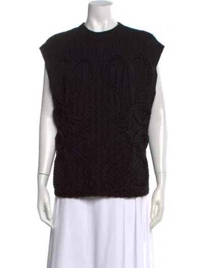 Pre-owned Loewe Anagram Wool Sweater In Black