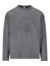 Loewe Anagram Wool Sweater In Gray