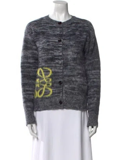 Pre-owned Loewe Anagram Wool Sweater In Gray