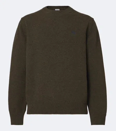 Loewe Anagram Wool Sweater In Green