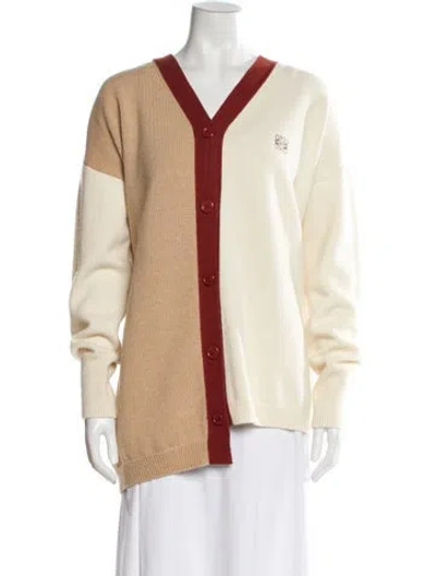 Pre-owned Loewe Anagram Wool Sweater In Neutral