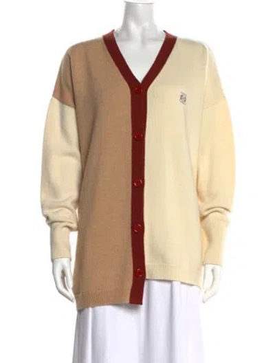 Pre-owned Loewe Anagram Wool Sweater In Neutrals