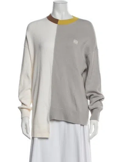 Pre-owned Loewe Anagram Wool Sweater In Neutrals