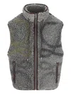 Loewe Jacquard Fleece Vest With Anagram Pattern In Gray
