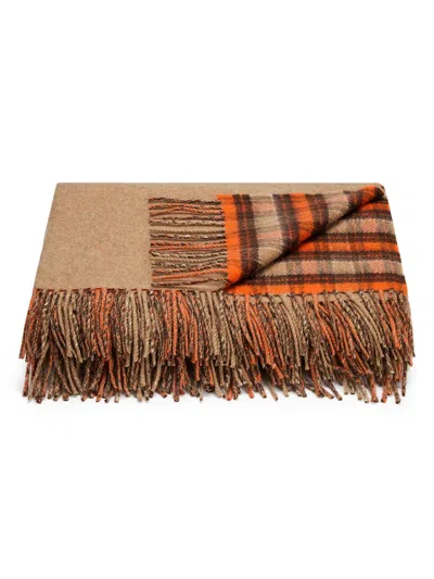 Loewe Anagram Wool-cashmere Blanket In Orange