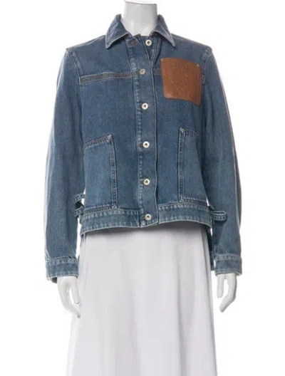 Pre-owned Loewe Anagram Workwear Denim Jacket In Blue
