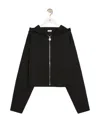 Loewe Anagram Zip-up Hoodie In Black