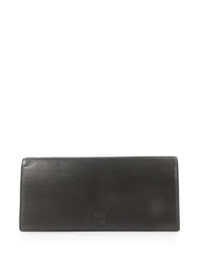 Pre-owned Loewe Anagram-debossed Wallet In Black