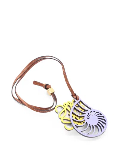 Pre-owned Loewe Anagram-detail Bag Charm In Brown