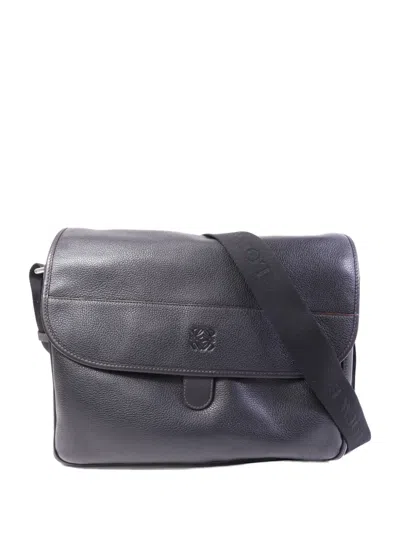 Pre-owned Loewe Anagram-embossed Cross Body Bag In Black