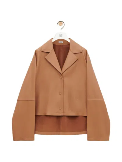 Loewe Anagram-embossed Layered Shirt In Neutral