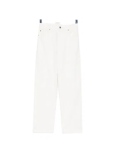 Loewe Anagram-embroidered Jeans In White