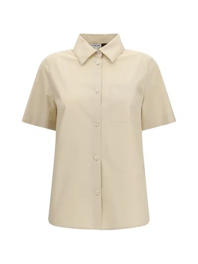 Loewe Short-sleeve Button-up Shirt In Neutral
