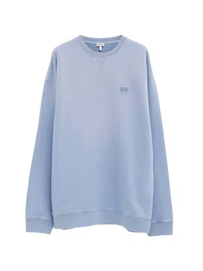 Loewe Anagram-embroidered Sweatshirt In Blue