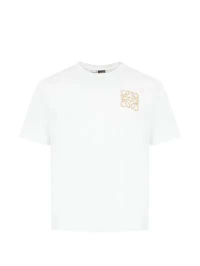 Loewe Anagram-embroidered T-shirt In White