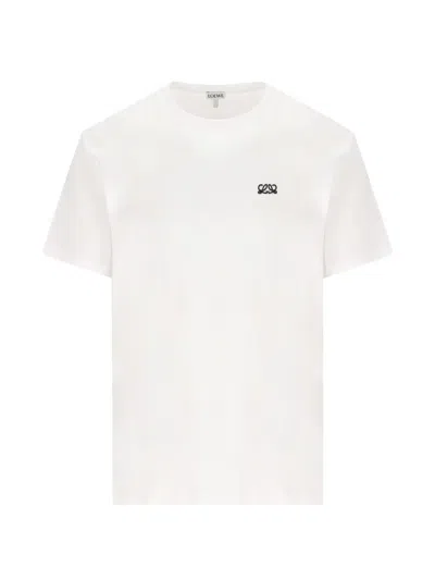 Loewe Anagram-embroidered T-shirt In White