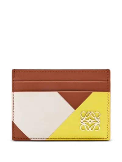 Loewe Anagram-plaque Wallet In Brown