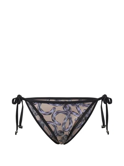Loewe Anagram-print Bikini Bottoms In Multi