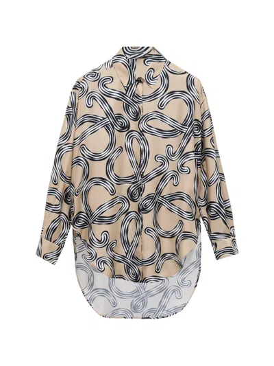 Loewe Anagram-print Relaxed-fit Shirt In Multi