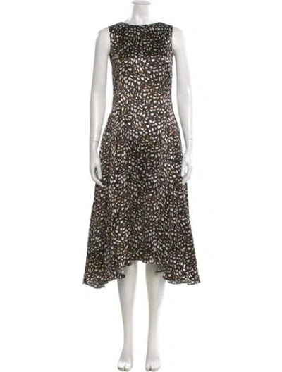 Pre-owned Loewe Animal Print Long Dress In Multi