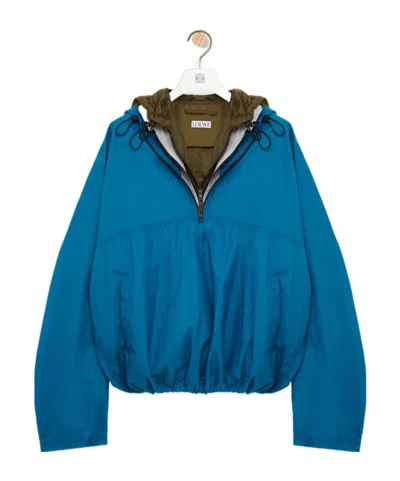 Loewe Anorak In Technical Shell In Blue
