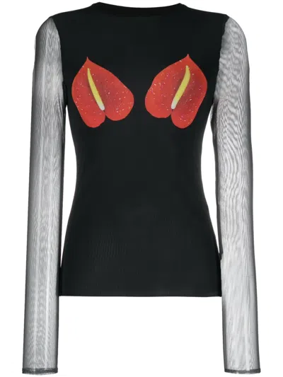 Loewe Anthurium Langarmshirt In Black