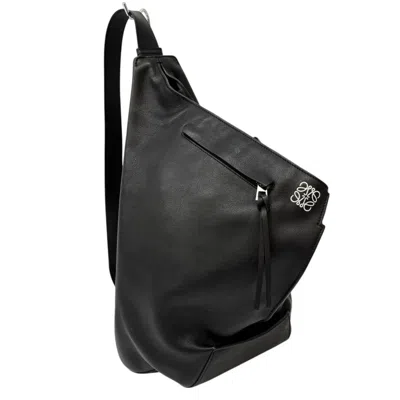 Pre-owned Loewe Anton Black Leather Shoulder Bag ()