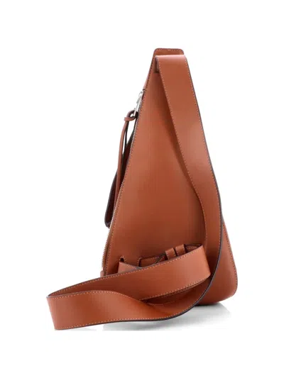 Pre-owned Loewe Anton Sling Bag Leather Small Belt Bag In Brown