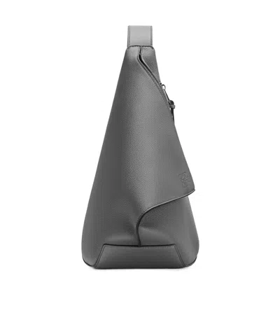 Loewe Anton Sling Letter Logo Chest Pack In Gray