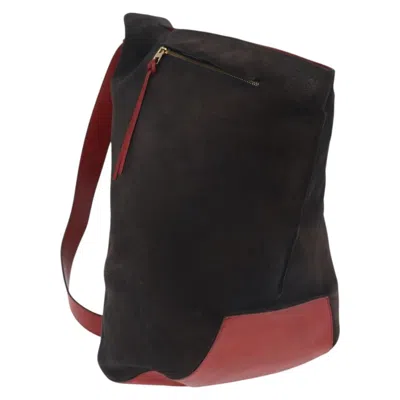 Pre-owned Loewe Anton Suede Brown Suede Backpack Bag ()