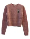 Loewe Appliqué Crew-neck Sweater In Brown