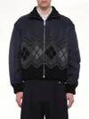 Loewe Argyle Bomber Jacket In Blue