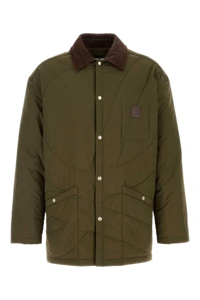 Loewe Army Jacket In Polyester With Quilted Lining In Green