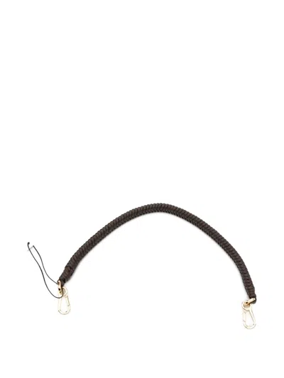 Loewe Arrow Leather Strap In Brown